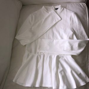 White zip back shirt